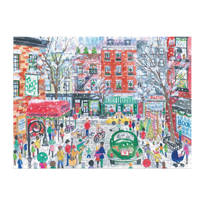 Christmas in Greenwich Village 1000 Piece Puzzle