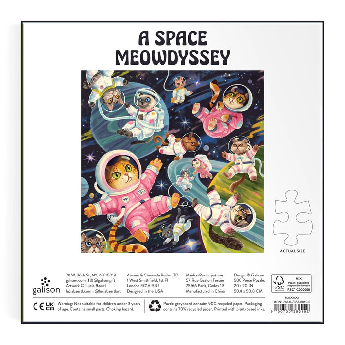 Space Meowdessey 500 Piece Puzzle