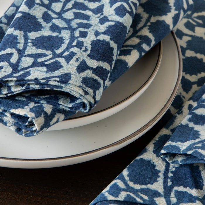 Danica Heirloom Set of 4 Block Print Napkins