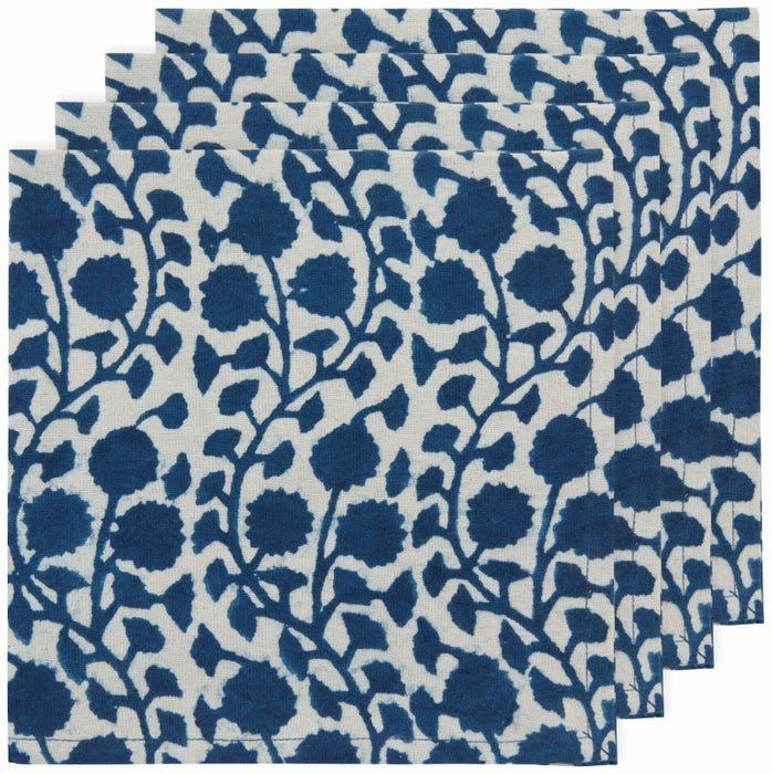 Danica Heirloom Set of 4 Block Print Napkins