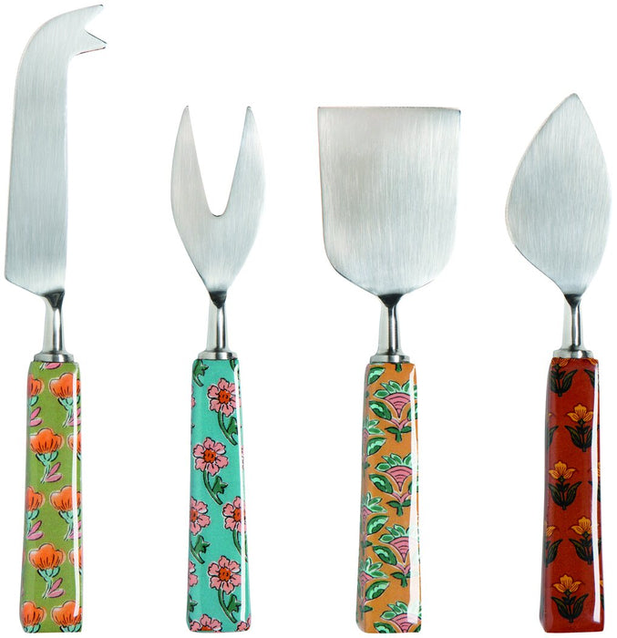 Now Designs Set of 4 Assorted Mosaic Cheese Knives