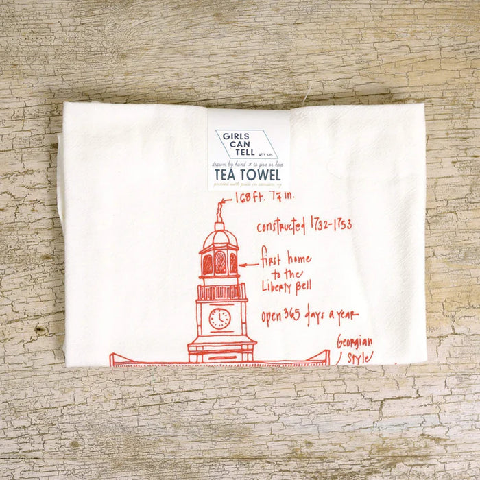 Girls Can Tell Philadelphia Tea Towel