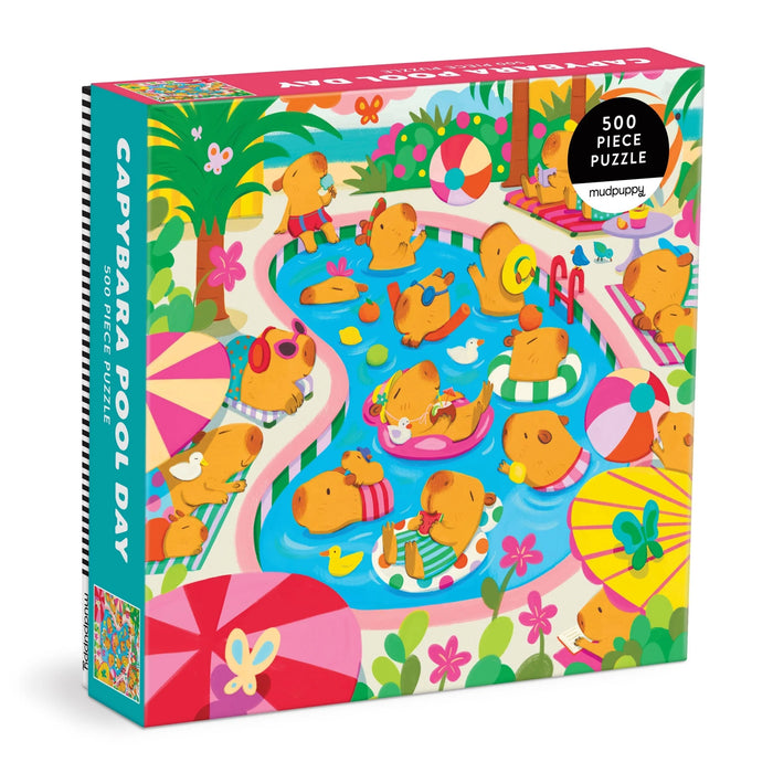 Capybara Pool Day 500 Piece Puzzle