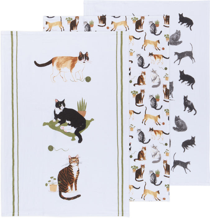 Now Designs Set of 3 Cat Collective Floursack Towels