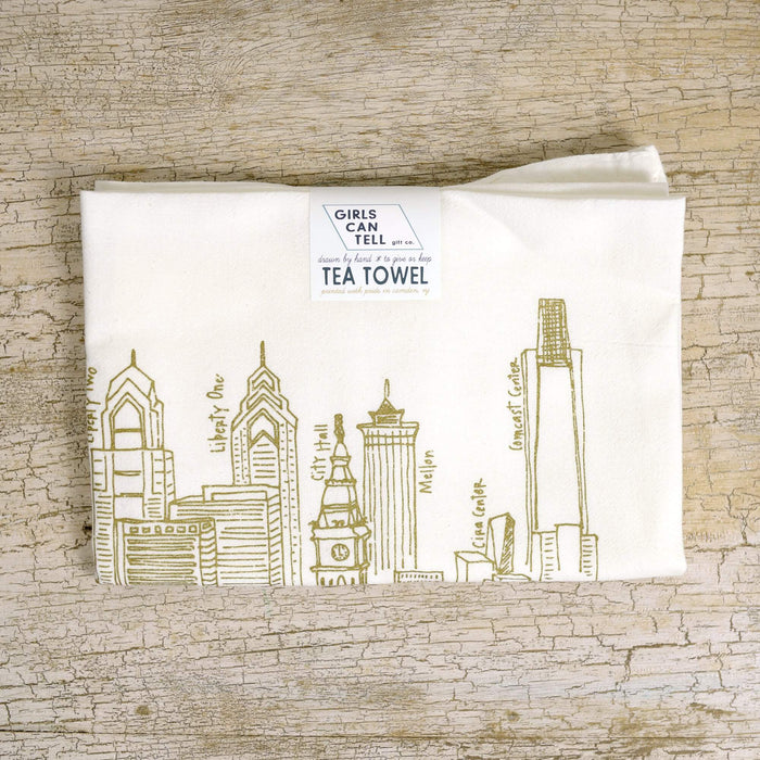 Girls Can Tell Philadelphia Tea Towel