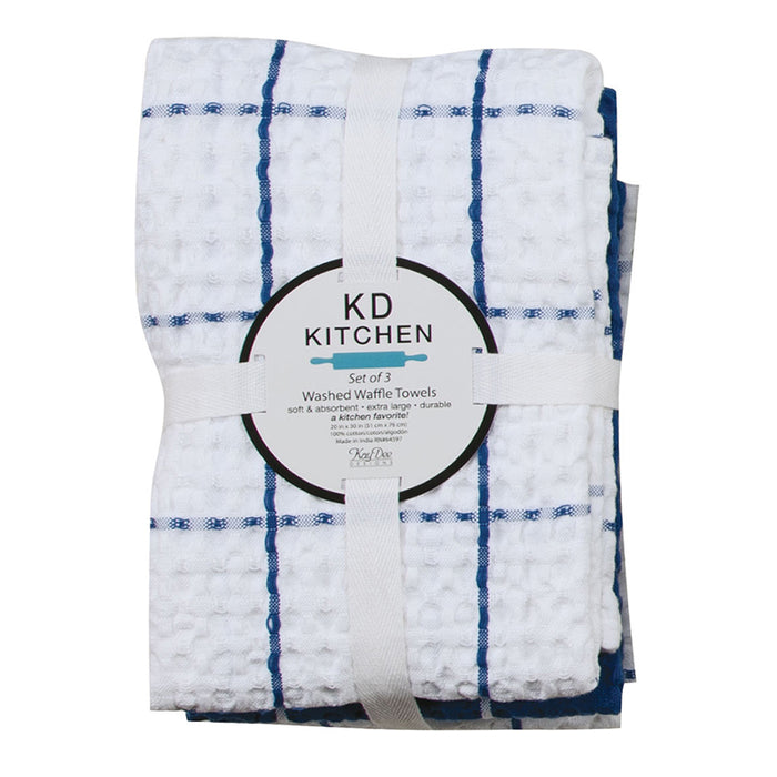 Kay Dee Designs Set of 3 Waffle Weave Dish Towels