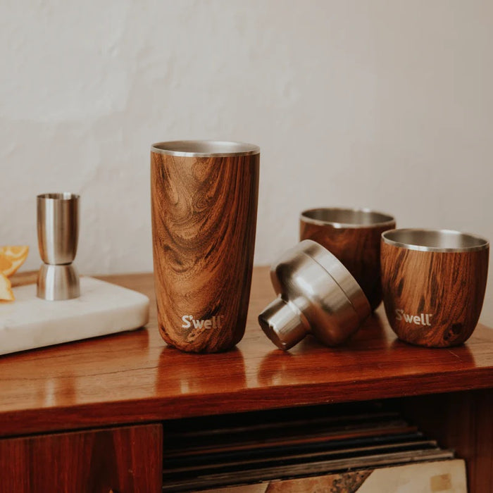 S'well Teakwood Cocktail Shaker Set