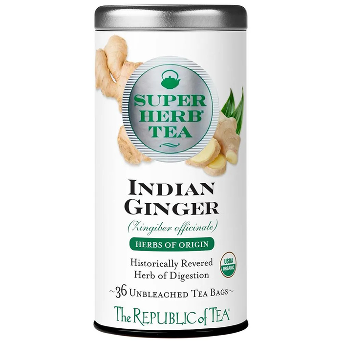Republic of Tea Organic Indian Ginger SuperHerb Herbs of Origin Tea Bags
