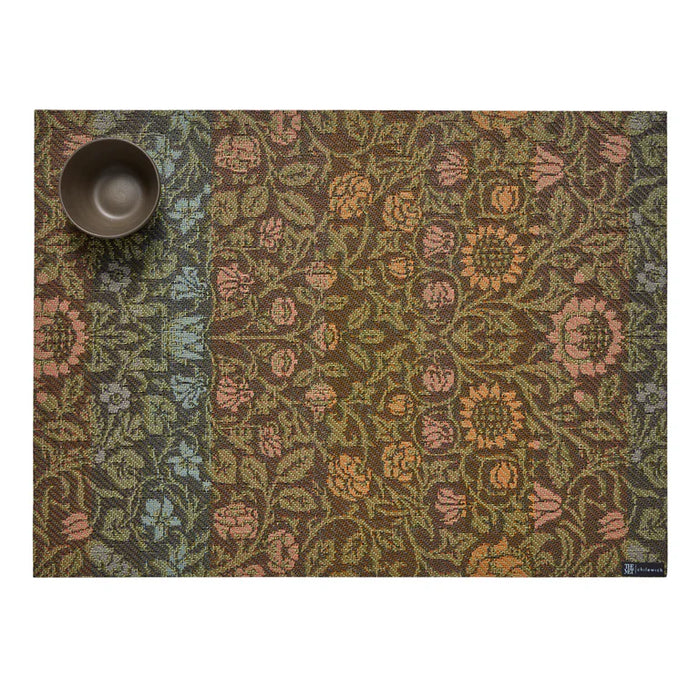 Chilewich William Morris 19" x 14" Dark Multi Table Mat