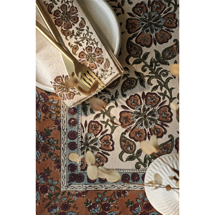 Danica Heirloom 60" x 90" Block Print Tablecloth