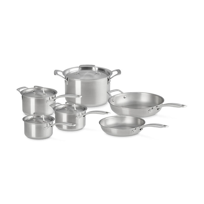 Le Creuset 10 Piece Essentials Stainless Steel Cookware Set