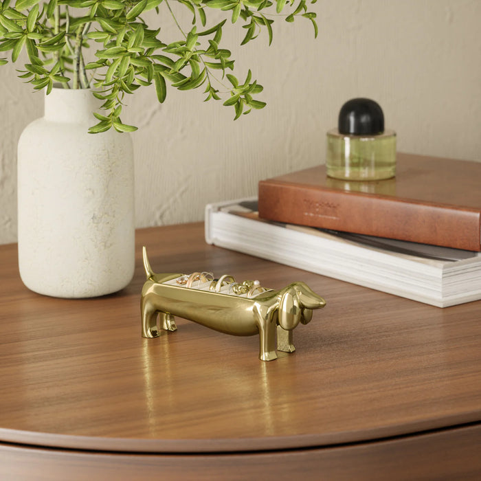 Dachsie Dachshund Brass Ring Holder