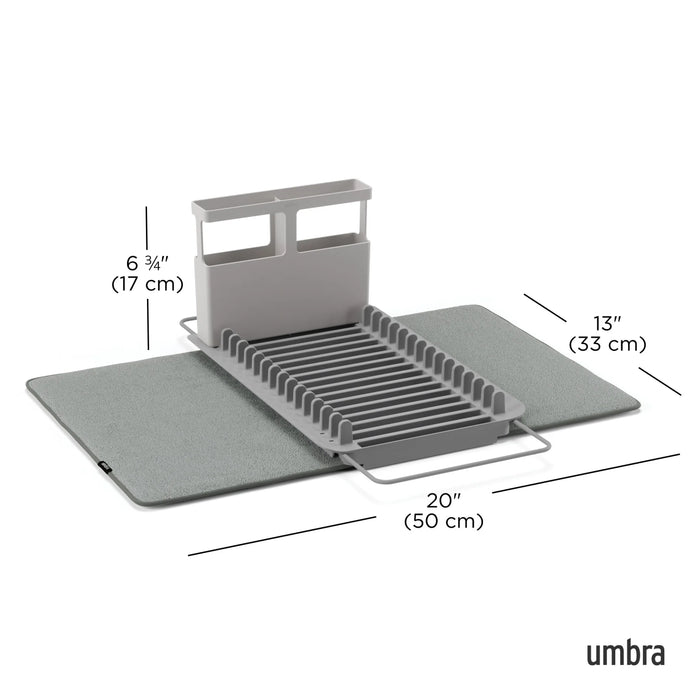 Udry Dishrack Over The Sink W/Drying Mat-Charcoal