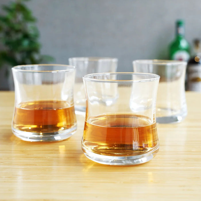 Set of 4 Curved Bourbon Tasting Glasses