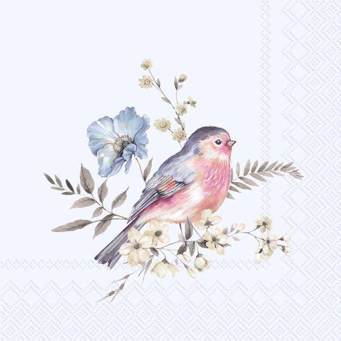 Softly Faded Birds Paper Beverage Napkins