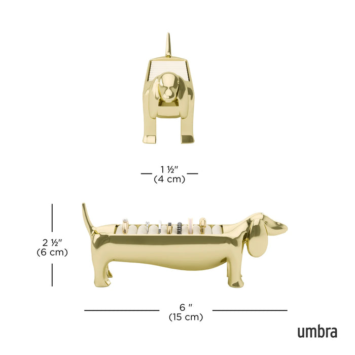 Dachsie Dachshund Brass Ring Holder