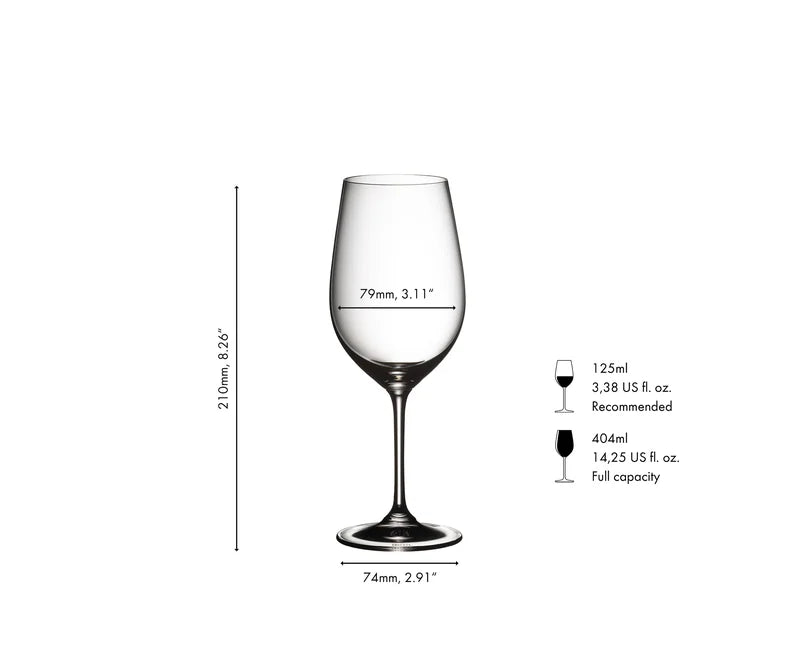 Riedel Set of 2 Vinum Riesling Grand Cru / Zinfandel Wine Glasses with Polishing Cloth