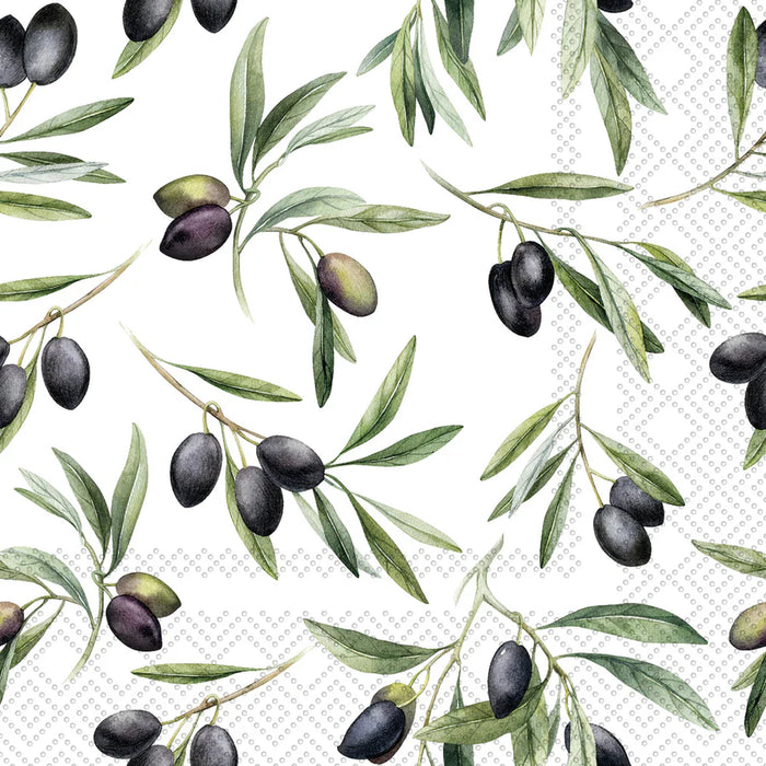 Black Olive Lover Paper Beverage Napkins