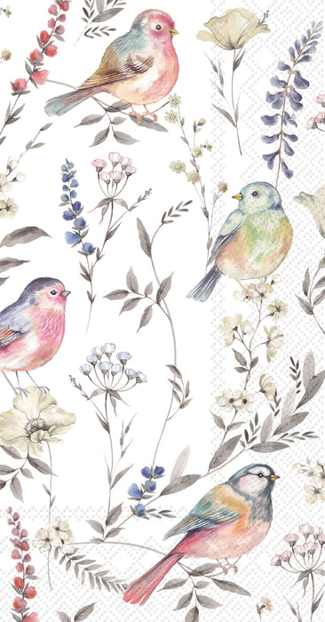 Softly Faded Birds Paper Guest Towels