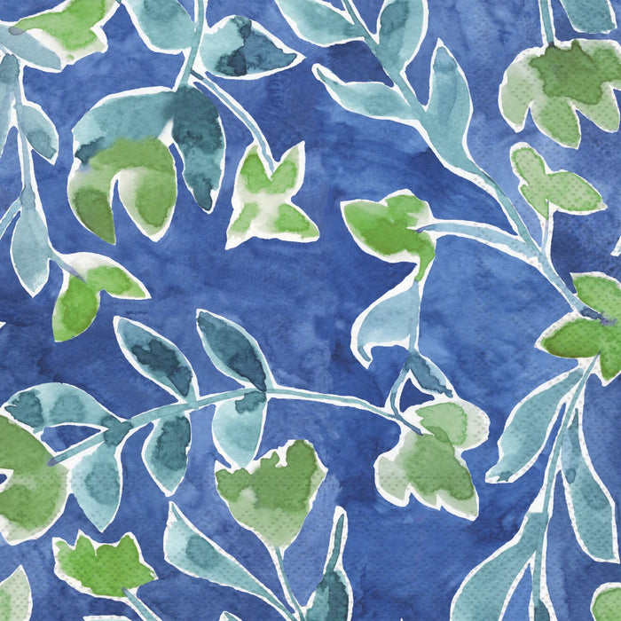 Azure And Ivy Blue Paper Beverage Napkins