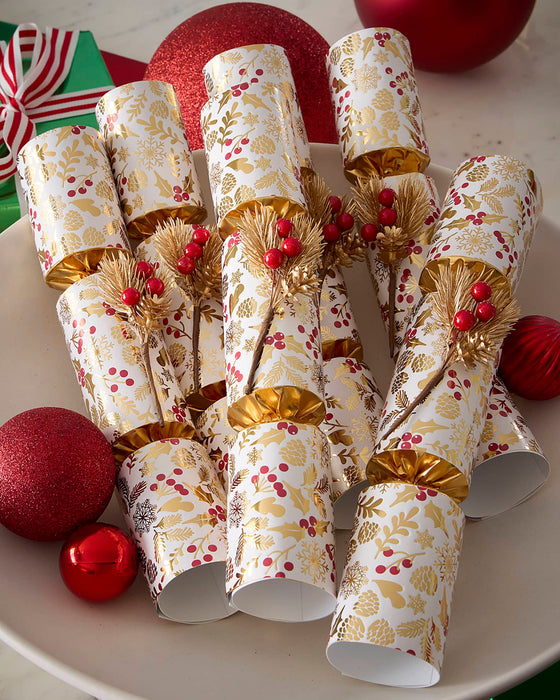 Robin Reed 6 Piece Winterberry Christmas Crackers