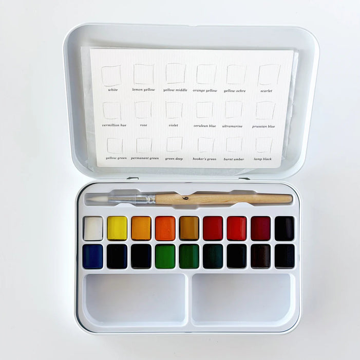 Emily Lex Studio 18 Color Watercolor Paint Set with Brush