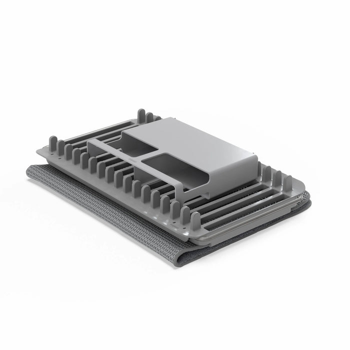 Udry Dishrack Over The Sink W/Drying Mat-Charcoal