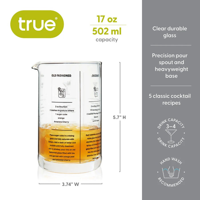 True 17 oz Recipe Mixing Glass