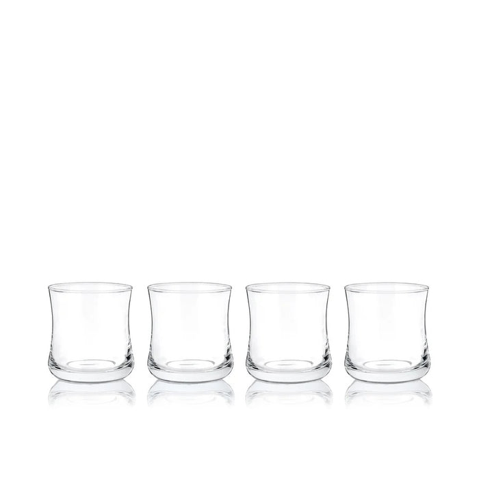 Set of 4 Curved Bourbon Tasting Glasses