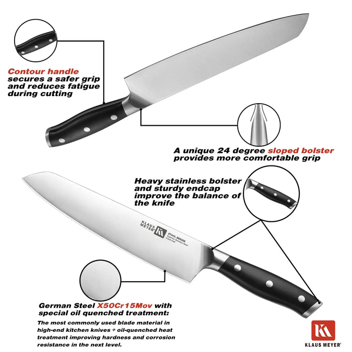 Klaus Meyer Stahl 19 Piece Knife Block Set