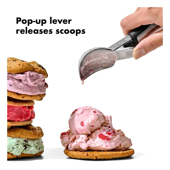 Pre-2015 Oxo Ice Cream Scoop With Rubber Handle: 1,481 ppm Lead in the  metal scoop.