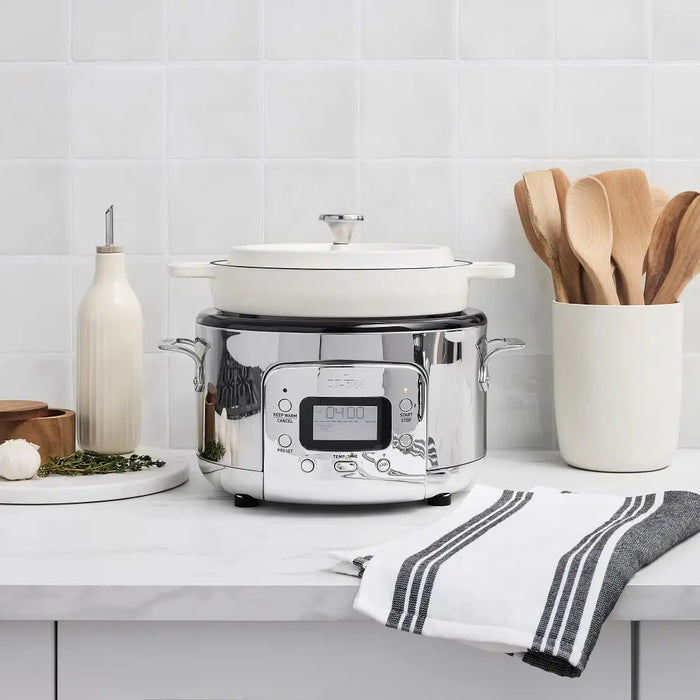All-Clad 5 Quart Slow Cooker with White Cast Iron Insert