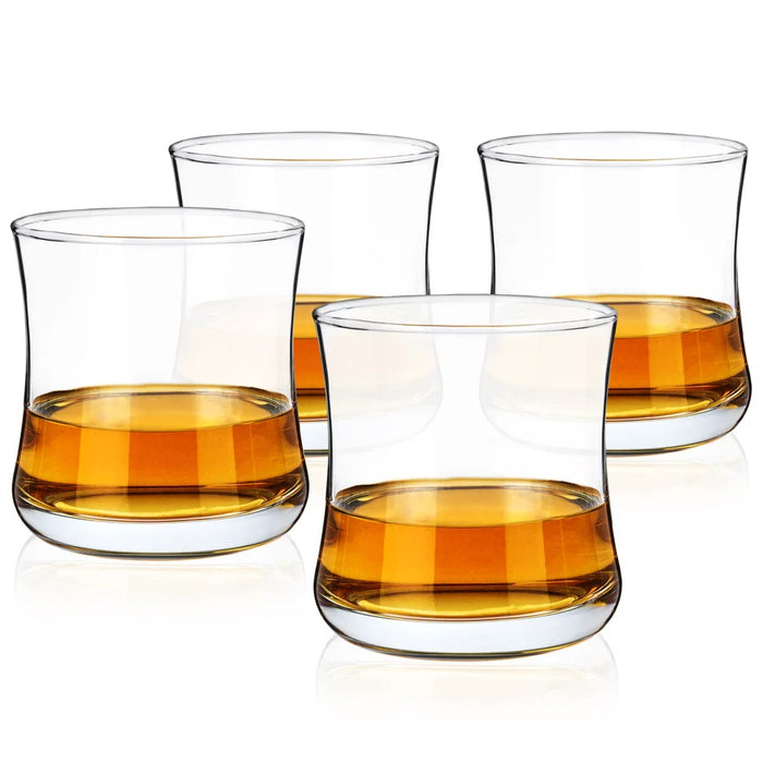 Set of 4 Curved Bourbon Tasting Glasses