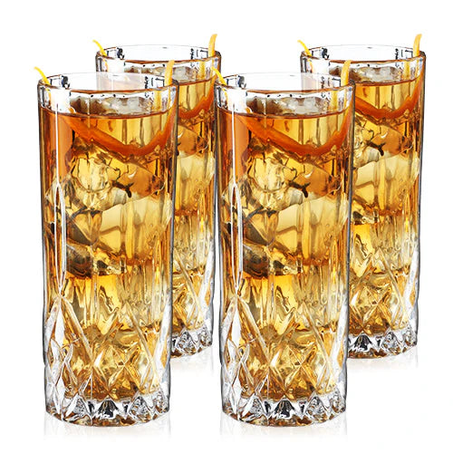 Viski Admiral Crystal Highball Glass Set of 4