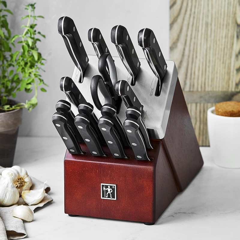 Henckels International Solution 16 Piece Self-Sharpening Walnut