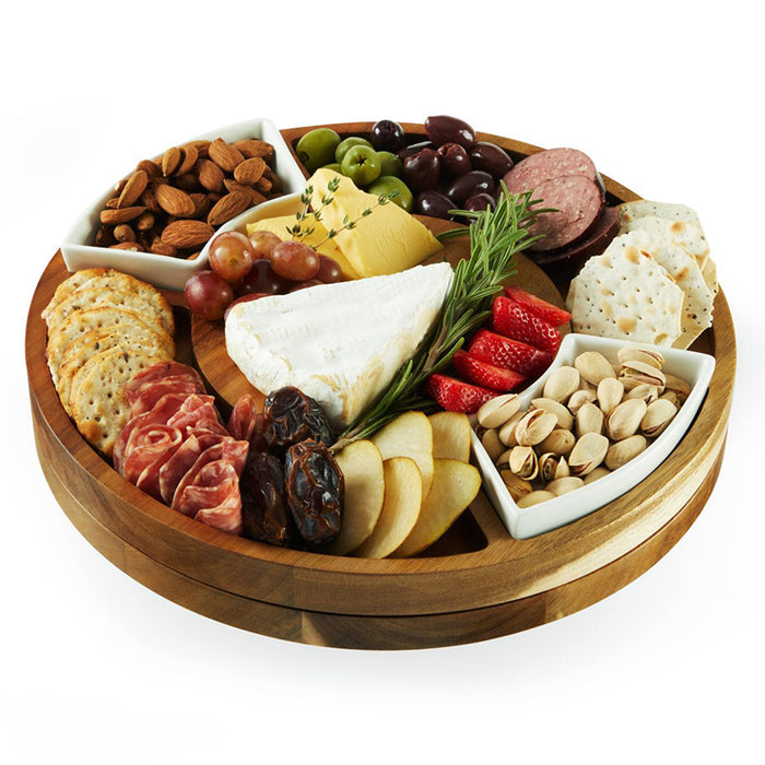 Acacia Rotating Charcuterie Board by Twine Living