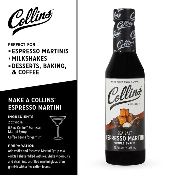 Collins Sea Salt Espresso Martini Simple Syrup
