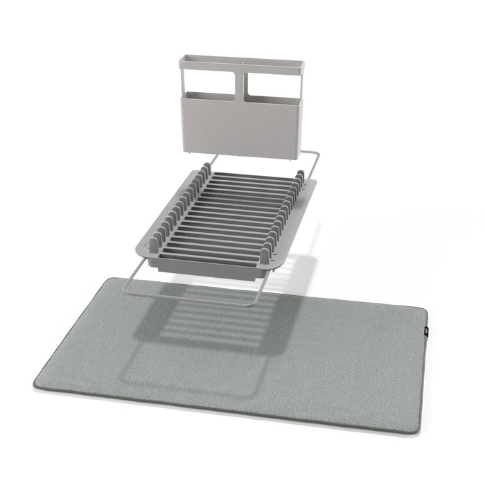 Udry Dishrack Over The Sink W/Drying Mat-Charcoal