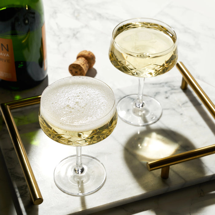 Viski Admiral Crystal Coupe Glass Set of 2