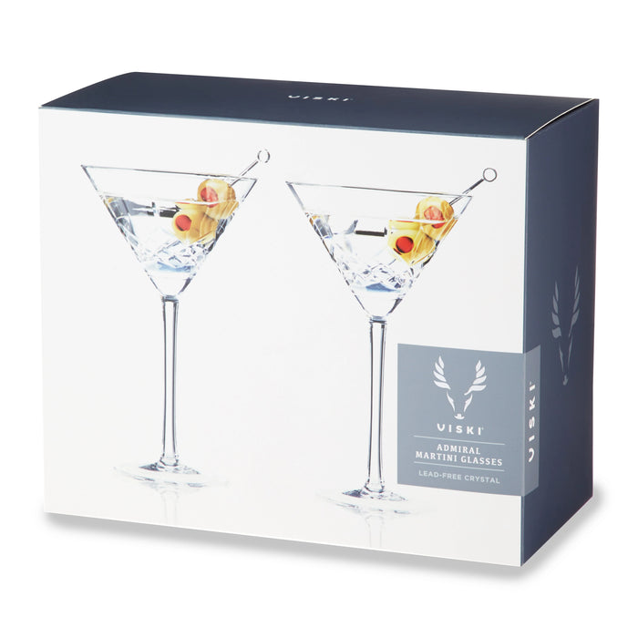 Viski Admiral Crystal Martini Glass Set of 2
