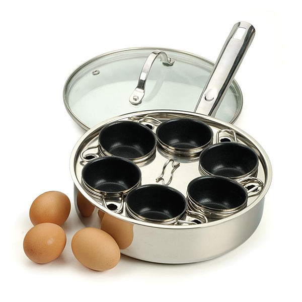 Stainless Steel Egg Poacher Pan, In 2 Sizes  Egg poacher pan, Egg poacher, Egg  poaching pan