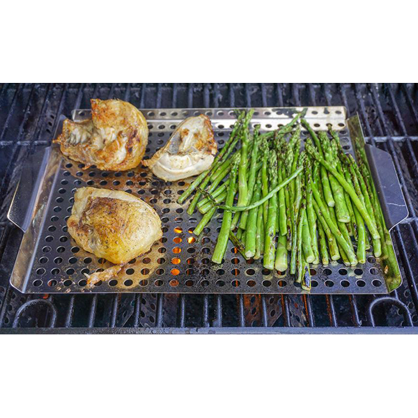 RSVP Stainless Steel BBQ Grilling Pan