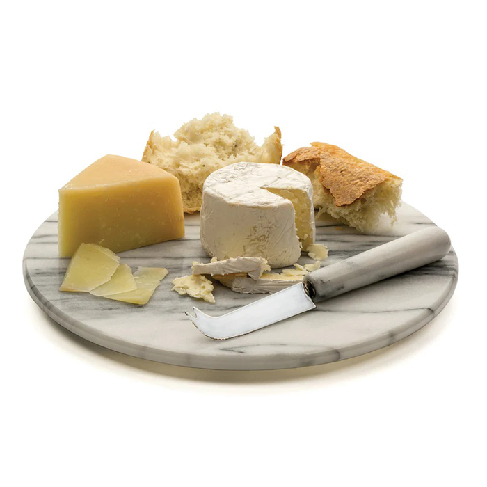 RSVP Natural Marble Cheese Board and Knife Set