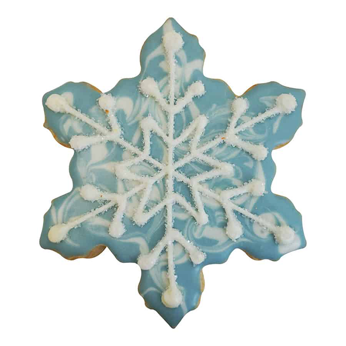 R & M Polyresin Coated Cookie Cutter- White Snowflake