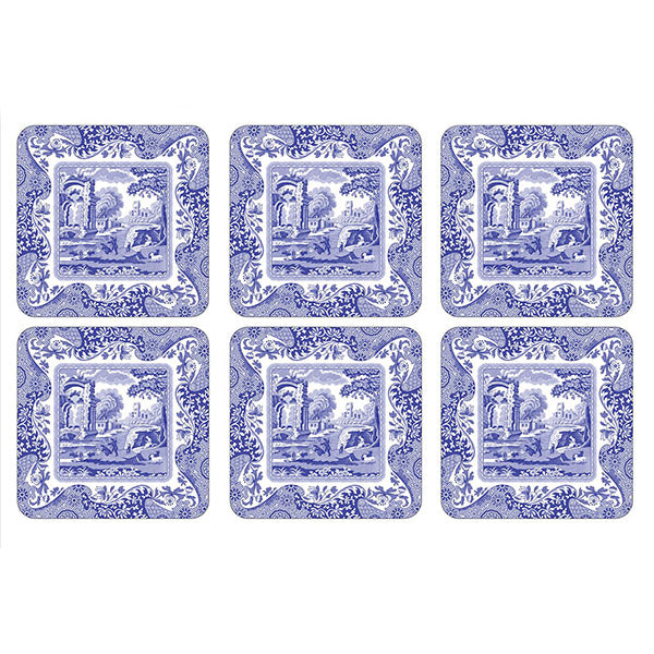 Pimpernel Blue Italian Coasters Set of 6