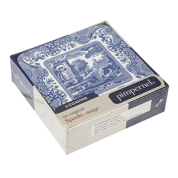 Pimpernel Blue Italian Coasters Set of 6