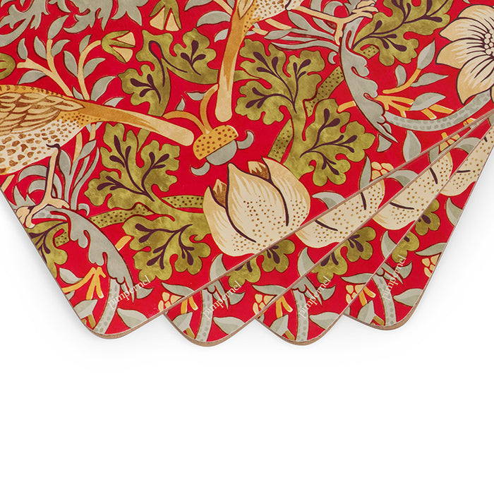 Pimpernel Set of 4 Strawberry Thief Red Placemats