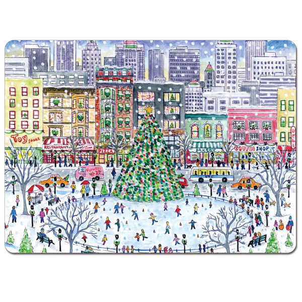 Cala Home Set of 4 Christmas in the City Placemats