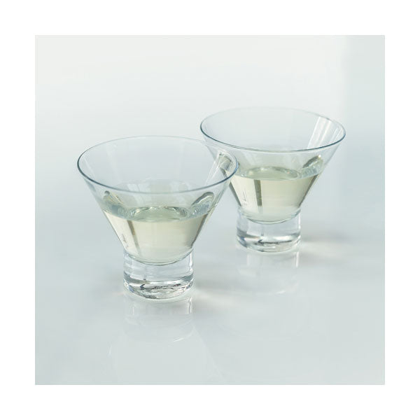 Set of 2 Raye Stemless Martini Glasses