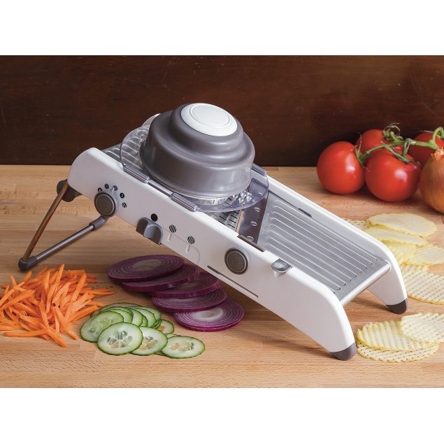 Professional Stainless Steel Mandoline Slicer with Safety Fo 